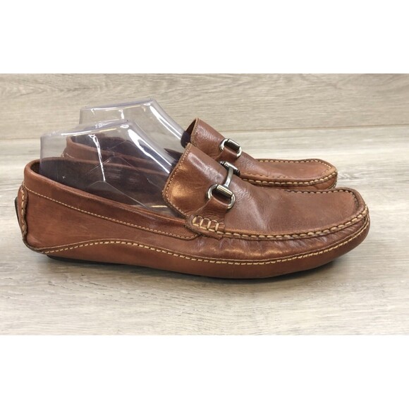 Clarks England Men's Brown Leather Comfort Bit Loafers Slip On Size 9.5M (71288) - Picture 1 of 9